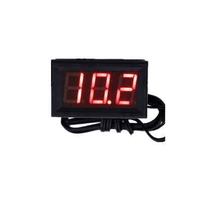 Red -40 to +65C  LED Temperature Tester Monitor Car Motorcycle DC 12V Digital Thermometer With Probe Sensor Probe